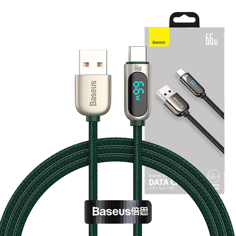Baseus Display Cable USB to Type-C, 66W, 1m (green) - Product Image 8