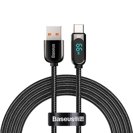 Baseus Display Cable USB to Type-C, 66W, 2m (black) - Product Image 1