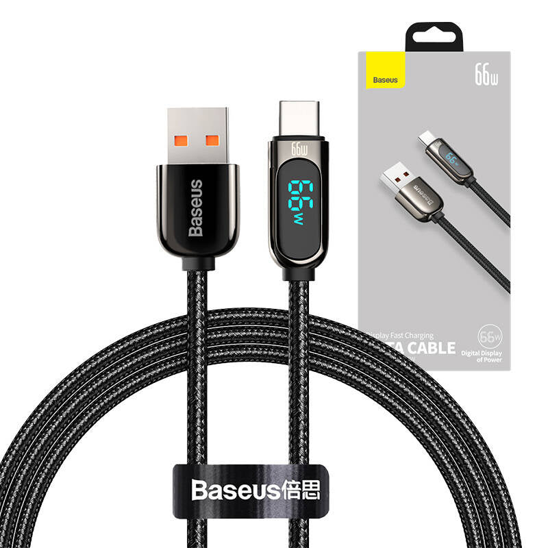 Baseus Display Cable USB to Type-C, 66W, 1m (black) - Product Image 7