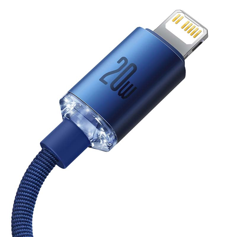 Baseus Crystal cable USB-C to Lightning, 20W, 1.2m (blue) - Product Image 5