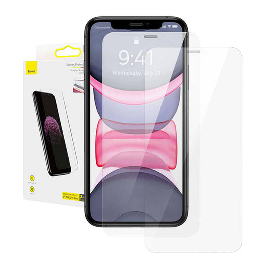 Baseus 0.3mm Full-glass Tempered Glass Film(2pcs pack) for iPhone X/XS/11 Pro 5.8inch - Product Image 1