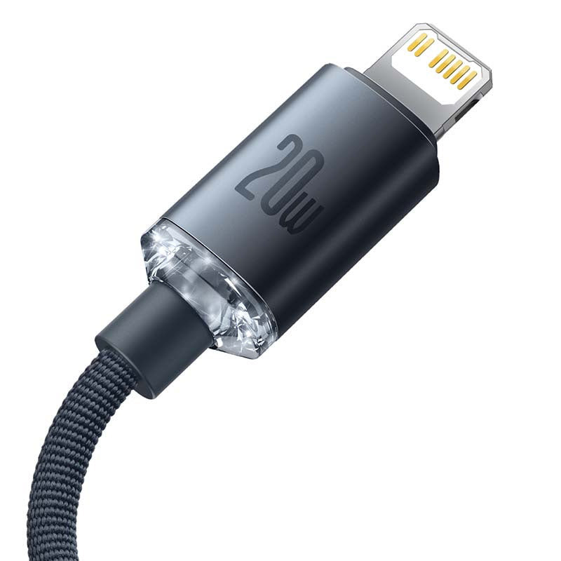 Baseus Crystal cable USB-C to Lightning, 20W, PD, 1.2m (black) - Product Image 4