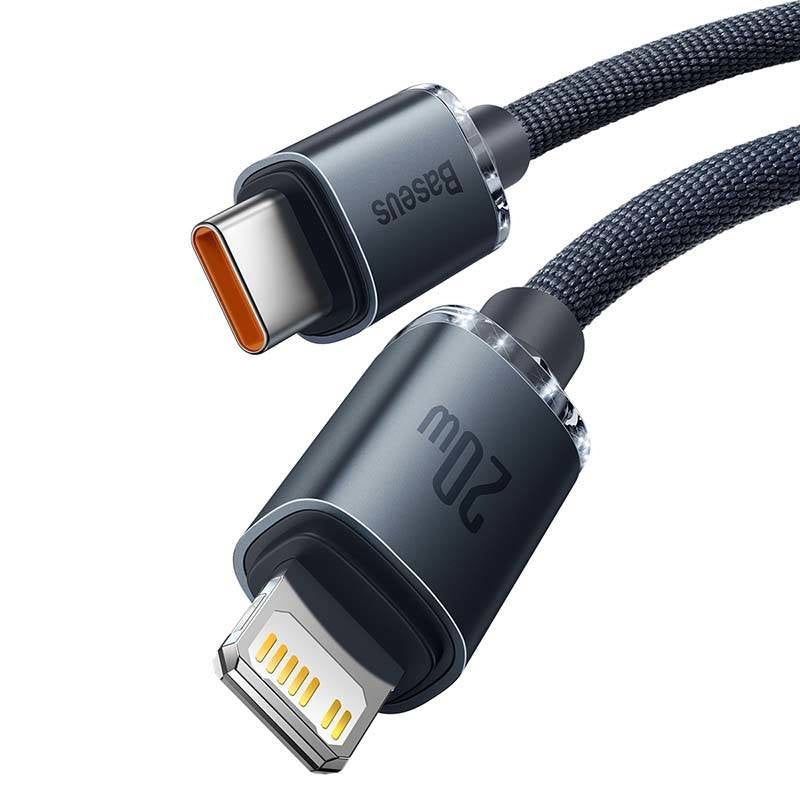 Baseus Crystal cable USB-C to Lightning, 20W, PD, 1.2m (black) - Product Image 3