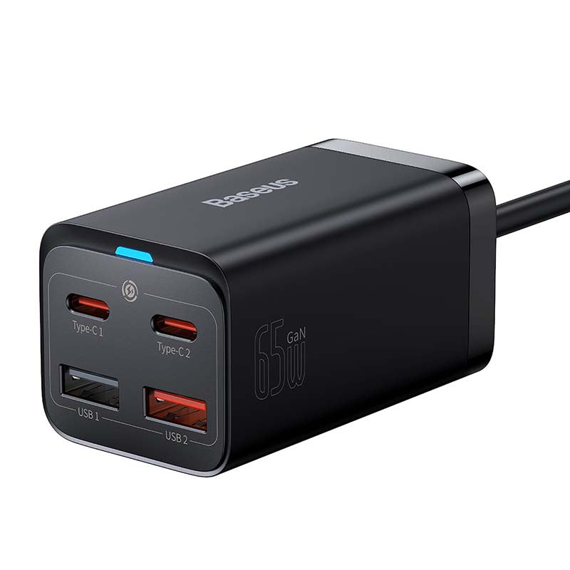 Quick Charger Baseus GaN3 Pro, 2x USB-C, 2x USB, 65W (black) - Product Image 2