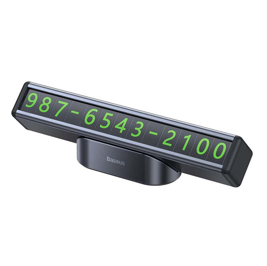 Baseus Square Bar Temporary Parking Number Plate (Black) - Product Image 1