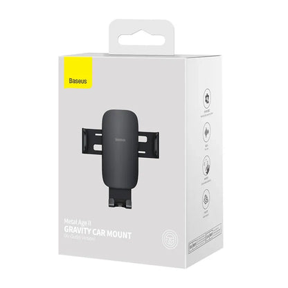 Baseus Metal Age II gravitational grip on the car grid - black - Product Image 6