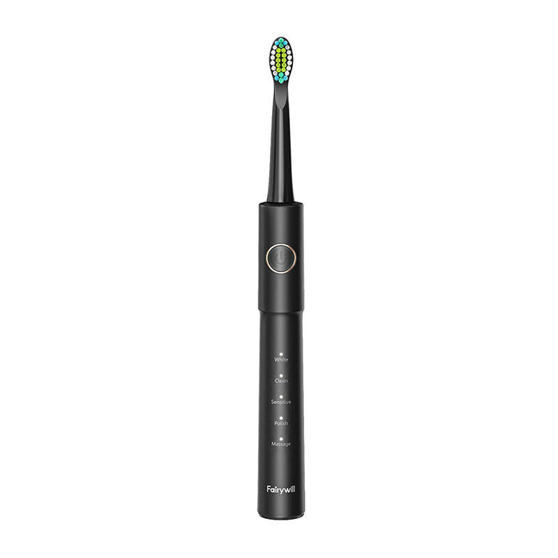 Sonic toothbrush with tip set and water fosser FairyWill FW-5020E + FW-E11 (black) - Product Image 3
