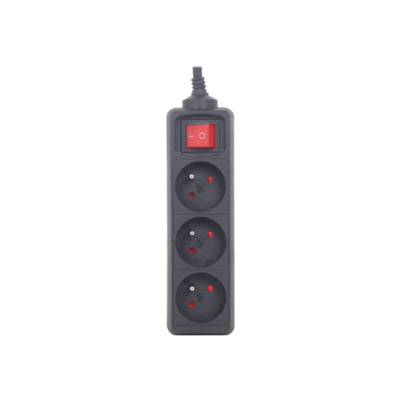 EnerGenie | Power strip, 3 FR sockets, 10 A, C14 plug | EG-PSU3F-01