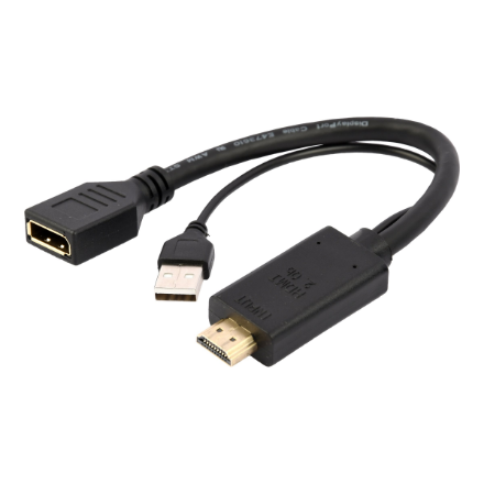 Cablexpert | Active 4K HDMI to DisplayPort Adapter | A-HDMIM-DPF-01 | Black | DisplayPort Female | HDMI Male (Type A) | 