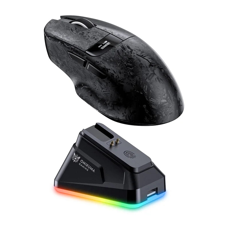ONIKUMA DM08 Wireless Mouse (Black) - Image 1