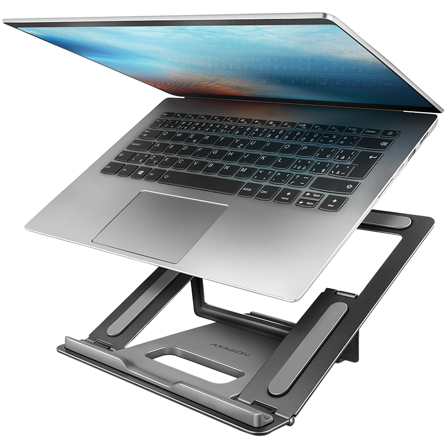 Axagon STND-L NOTEBOOK STANDAluminum stand for 10“ – 16“ notebooks