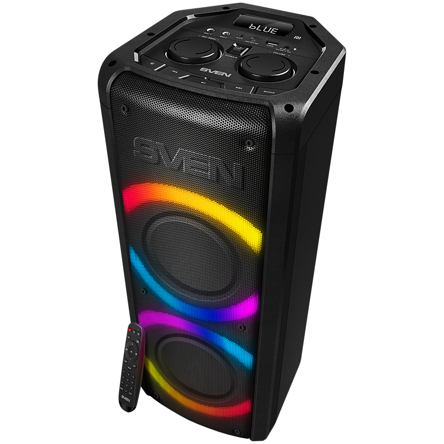 Speaker SVEN PS-710, black (100W, TWS, Bluetooth, FM, USB, microSD, LED-display, 4400mA*h)