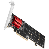 Axagon PCEM2-ND PCIE 2X NVME M.2 CONTROLLERPCI-Express x8 internal controller for connecting two NVMe M.2 SSD disks to a comp