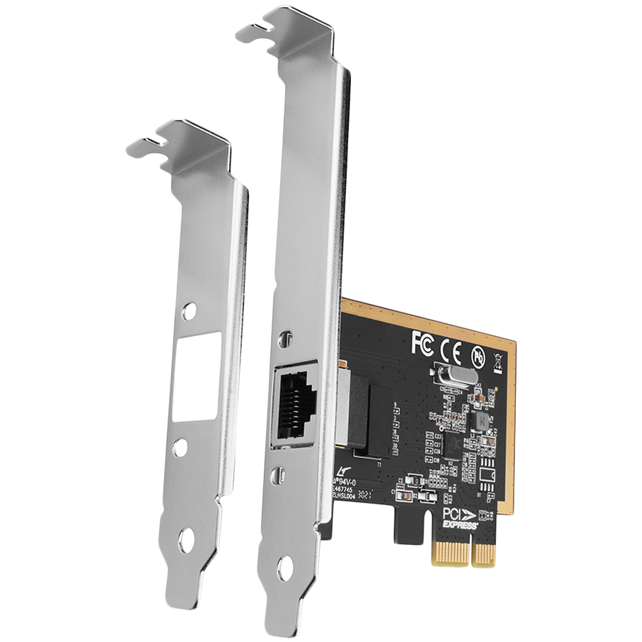 AXAGON PCEE-GRF PCI-Express network card adds high speed Gigabit Ethernet connection to your desktop computer