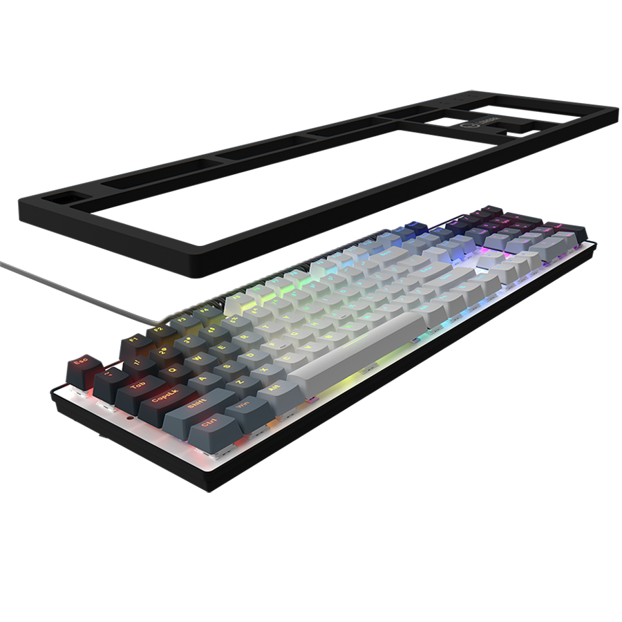 LORGAR Azar 514, Wired mechanical gaming keyboard, RGB backlight, 1680000 colour variations, 18 modes, keys number: 104, 50M 