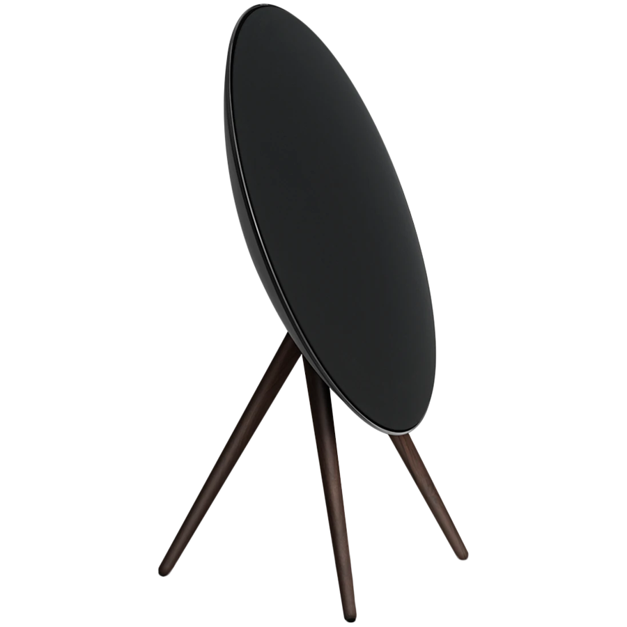 Beosound A9 5th Gen Speaker Black Anthracite (Back Black/Cover Black/Legs Dark Oak) — BANG & OLUFSEN