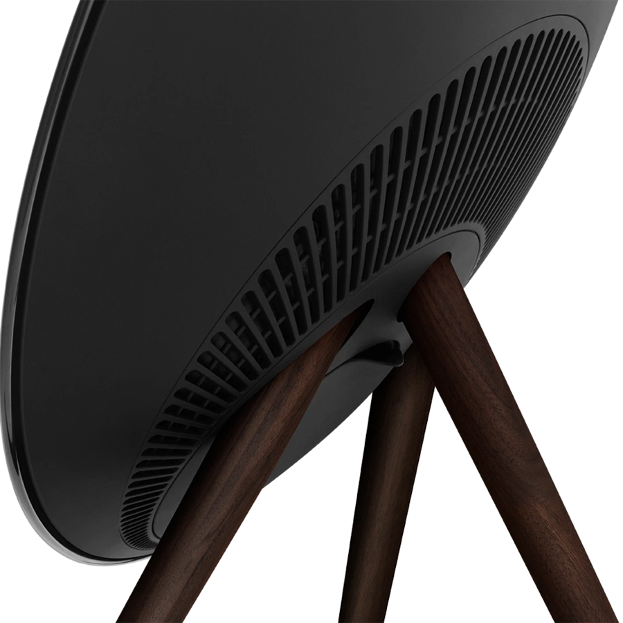 Beosound A9 5th Gen Speaker Black Anthracite (Back Black/Cover Black/Legs Dark Oak) — BANG & OLUFSEN
