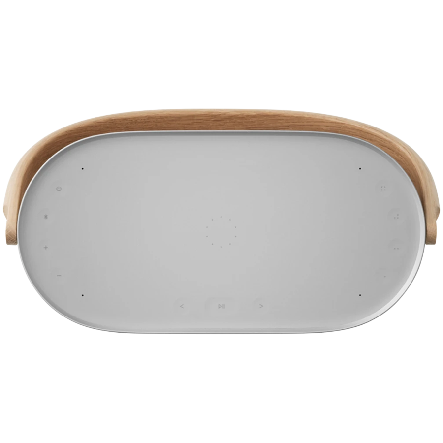Beosound A5 Speaker Nordic Weave (Cover Nordic Weave/Handle Oak) — BANG & OLUFSEN