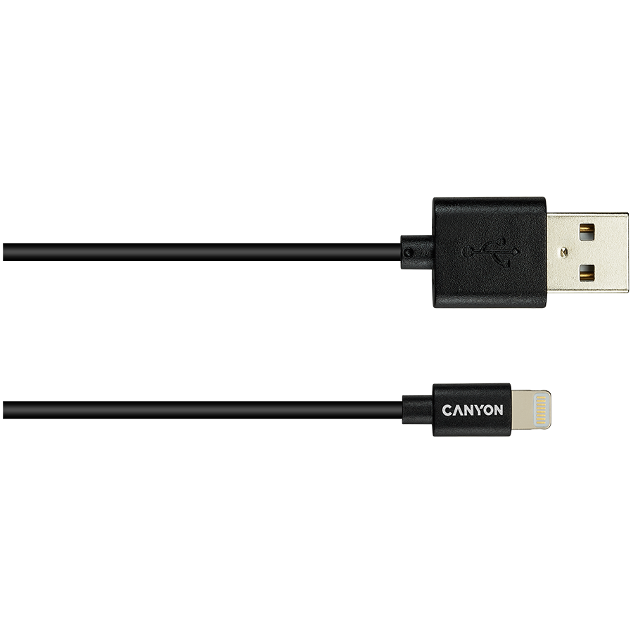 CANYON cable MFI-1 Lightning 12W 1m Black