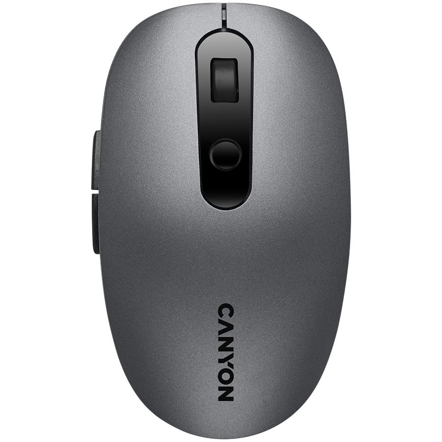 CANYON MW-9, 2 in 1 Wireless optical mouse with 6 buttons, DPI 800/1000/1200/1500, 2 mode(BT/ 2.4GHz), Battery AA*1pcs, Grey,