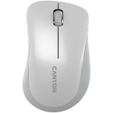 CANYON MW-11, 2.4 GHz Wireless mouse ,with 3 buttons, DPI 1200, Battery:AAA*2pcs ,pearl white grey67*109*38mm 0.063kg