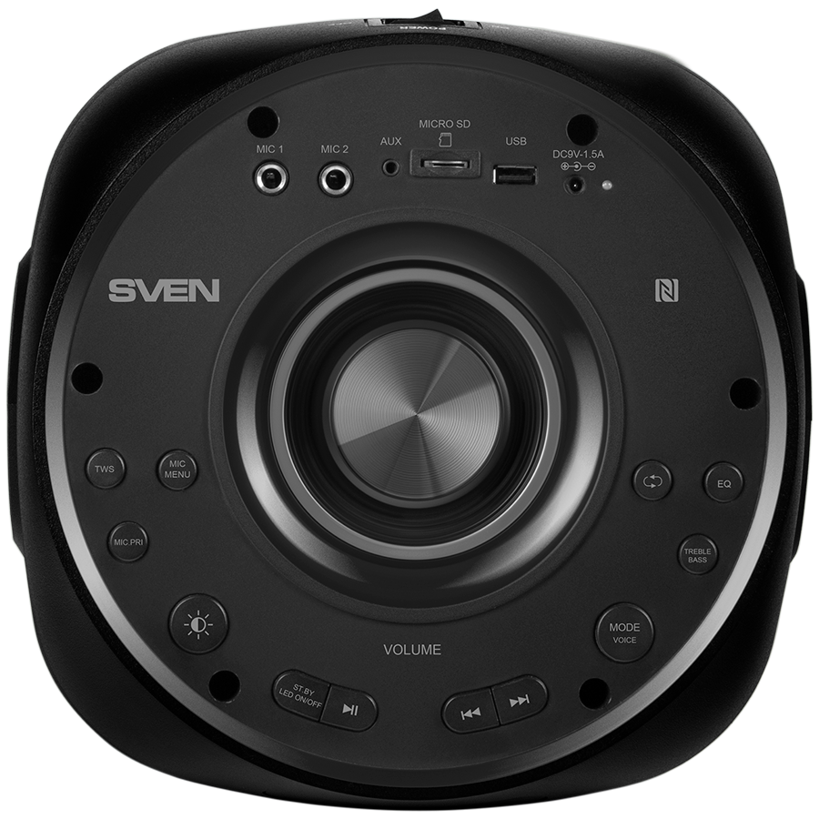 Speaker SVEN PS-770, black (100W, TWS, Bluetooth, FM, USB, microSD, LED-display, 4400mA*h)