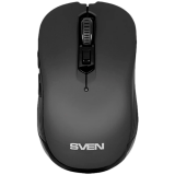 Wireless mouse RX-560SW black (silent bt. 5+1bt. 800-1600DPI, Soft Touch, blister) — SVEN