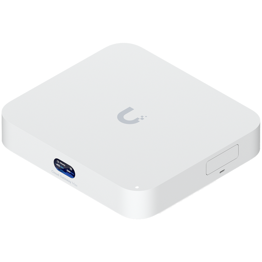 Ubiquiti UCG-MAX-EU Compact 2.5G Cloud Gateway with 30+ UniFi device / 300+ client support, 1.5 Gbps IPS routing, and selecta