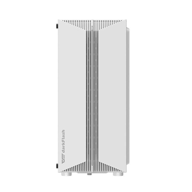 Darkflash DK151 LED-Computergehäuse (weiß) + 3 RGB-Lüfter