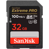 SANDISK Extreme PRO 32GB SDHC Memory Card + 2 years RescuePRO Deluxe up to 100MB/s & 90MB/s Read/Write speeds, UHS-I, Class 1