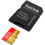 SANDISK Extreme microSDXC 128GB for Action Cams and Drones + SD Adapter + 1 year RescuePRO Deluxe up to 190MB/s & 90MB/s Read
