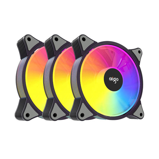 Computer Fan set 3in1 Aigo AR12 ARGB 120x120 (black) - Product Image 1