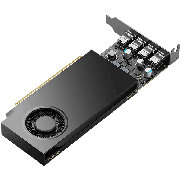 PNY NVIDIA A1000 8GB LowProfile OEM Version, PCI-Express 4.0 x16, LP, 8 GB GDDR6 128-bit, 4x Mini DP 1.4, 1x LP bracket