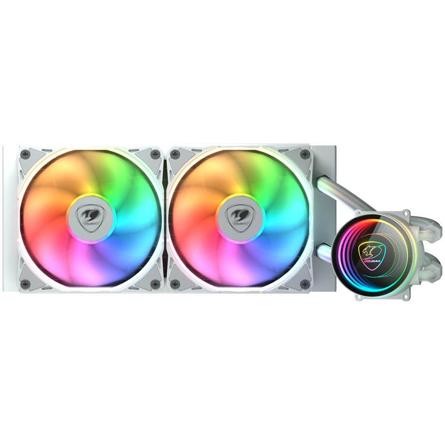 COUGAR POSEIDON ELITE ARGB 240 White AiO Liquid Watercooling — COUGAR GAMING