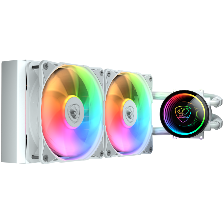 COUGAR POSEIDON ELITE ARGB 240 White AiO Liquid Watercooling — COUGAR GAMING