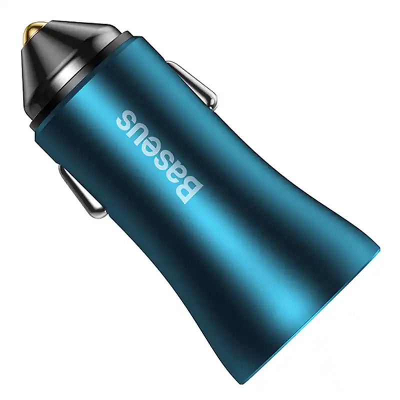 Baseus Golden Contactor Max car charger, 2x USB, 60W (blue) - Product Image 4