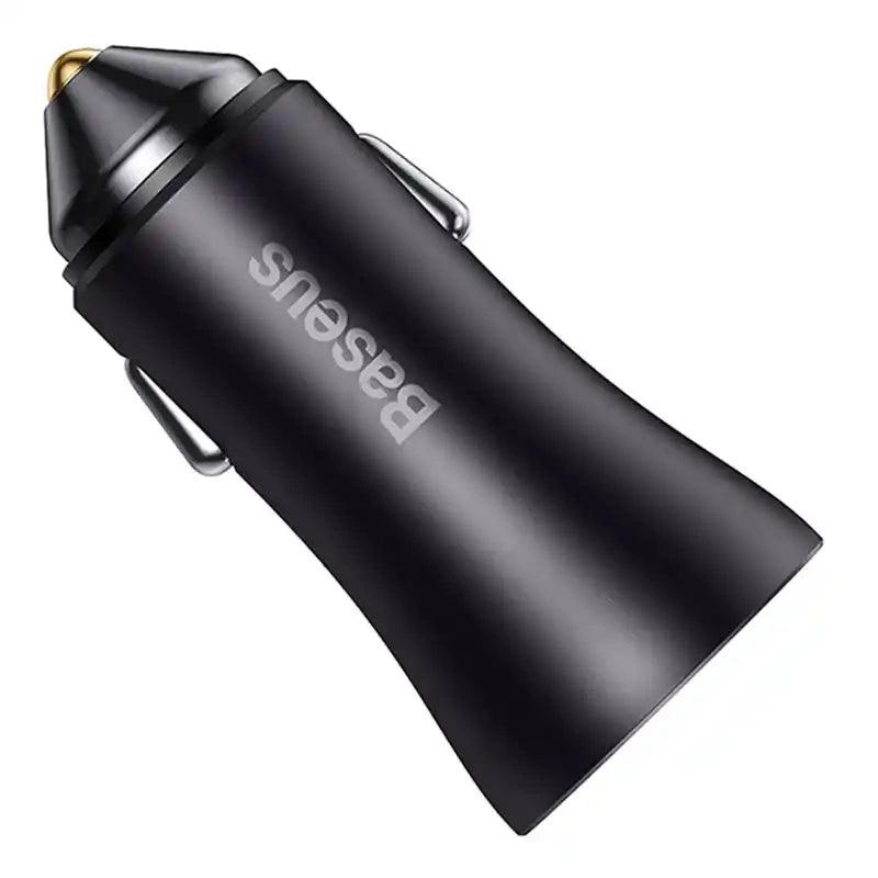 Baseus Golden Contactor Max car charger, 2x USB, 60W (gray) - Product Image 3