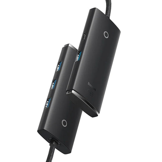 Baseus Lite Series Hub 4in1 USB-C to 4x USB 3.0 + USB-C, 1m (Black) - Product Image 2