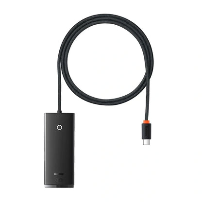 Baseus Lite Series Hub 4in1 USB-C to 4x USB 3.0 + USB-C, 1m (Black) - Product Image 1