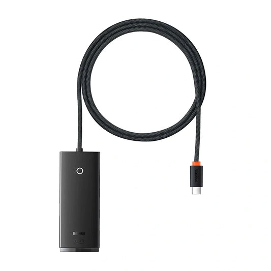 Baseus Lite Series Hub 4in1 USB-C to 4x USB 3.0 + USB-C, 1m (Black) - Product Image 1