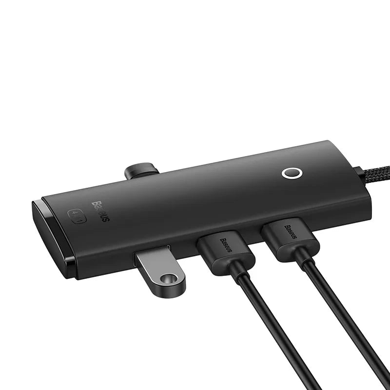 Hub 4in1 Baseus Lite Series USB-C to 4x USB 3.0 + USB-C, 2m (Black) - Product Image 4
