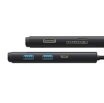 Baseus Lite Series Hub 6w1 USB-C to 2x USB 3.0 + USB-C + HDMI + SD/TF (black) - Product Image 4