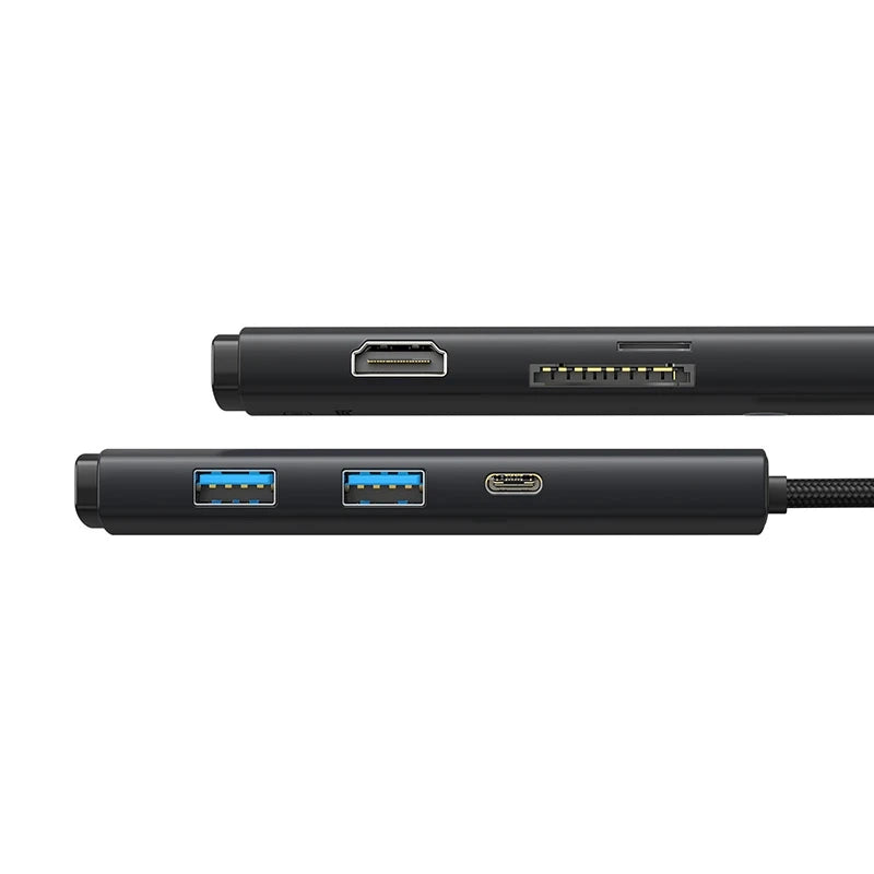 Hub 6w1 Baseus Lite Series USB-C to 2x USB 3.0 + USB-C PD + HDMI + SD/TF (black) - Product Image 4