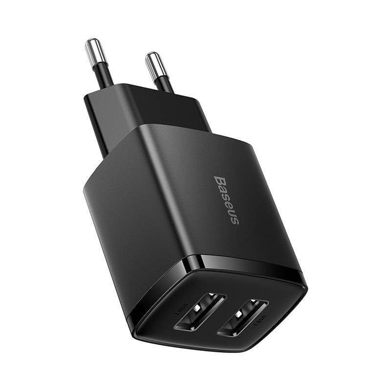 Baseus Compact Quick Charger, 2x USB, 10.5W (black) - Product Image 4
