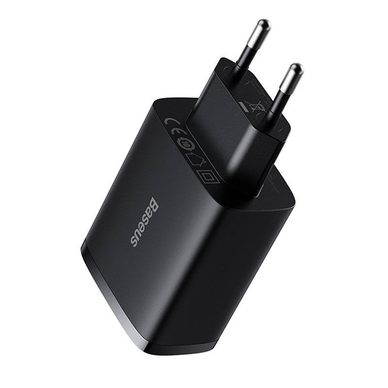 Baseus Compact Quick Charger, 3x USB, 17W (Black) - Product Image 4