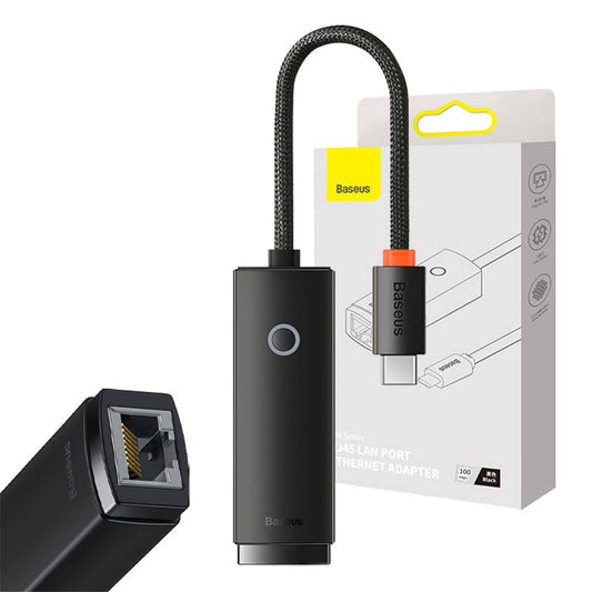 Baseus Lite Series USB-C to RJ45 network adapter, 100Mbps (black) - Product Image 1