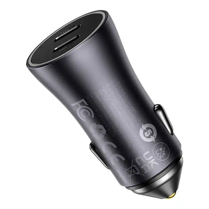 Baseus Golden Contactor Pro car charger, 2x USB-C, 40W (Dark Gray) - Product Image 5