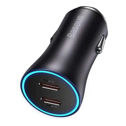 Baseus Golden Contactor Pro car charger, 2x USB-C, 40W (Dark Gray) - Product Image 2