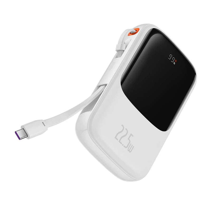 Powerbank Baseus Qpow Pro with USB-C cable, USB-C, USB, 10000mAh, 22.5W (white) - Product Image 5