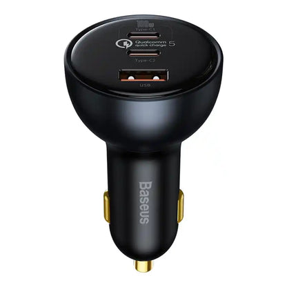 Car Charger Baseus Qualcomm, USB, 2x USB-C, 160W (Grey) - Product Image 1
